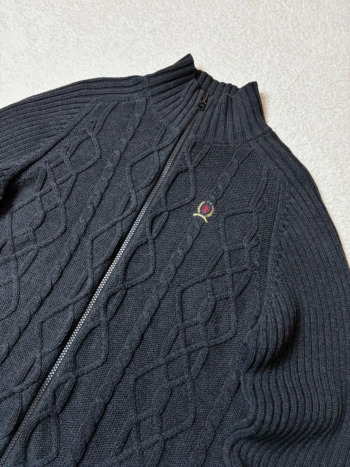 타미힐피거 00's 월계 꽈배기 니트 가디건 PN6376 상품이미지2