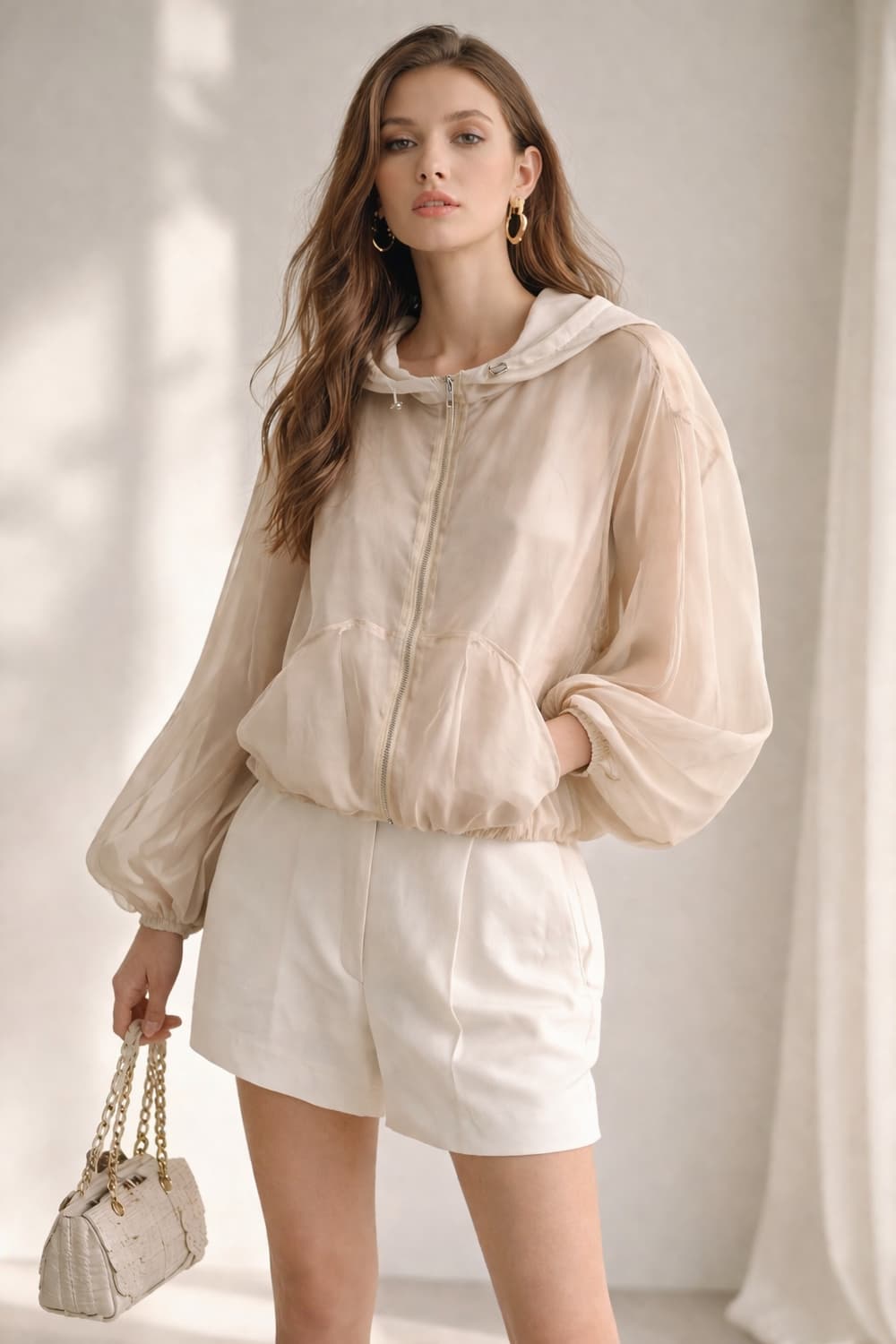 SJSJ 벌룬 후드 집업 상품이미지1