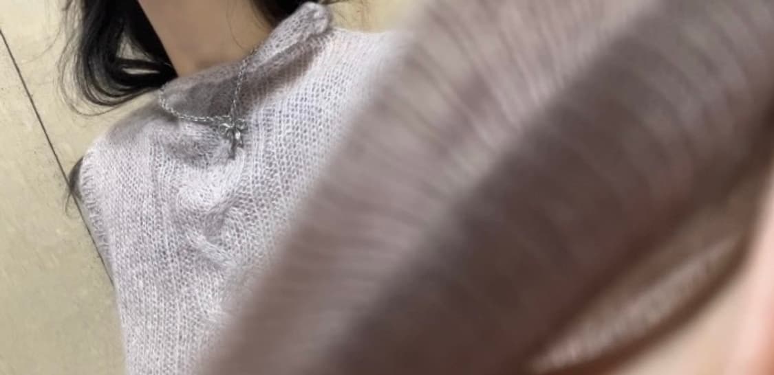 [직수입] 빈티지 터틀 넥 니트 탑 모브 상품이미지5