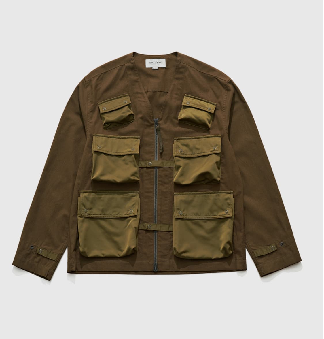 새상품(S)이스트로그 멀티 포켓 셔츠 자켓 딥 올리브 상품이미지1