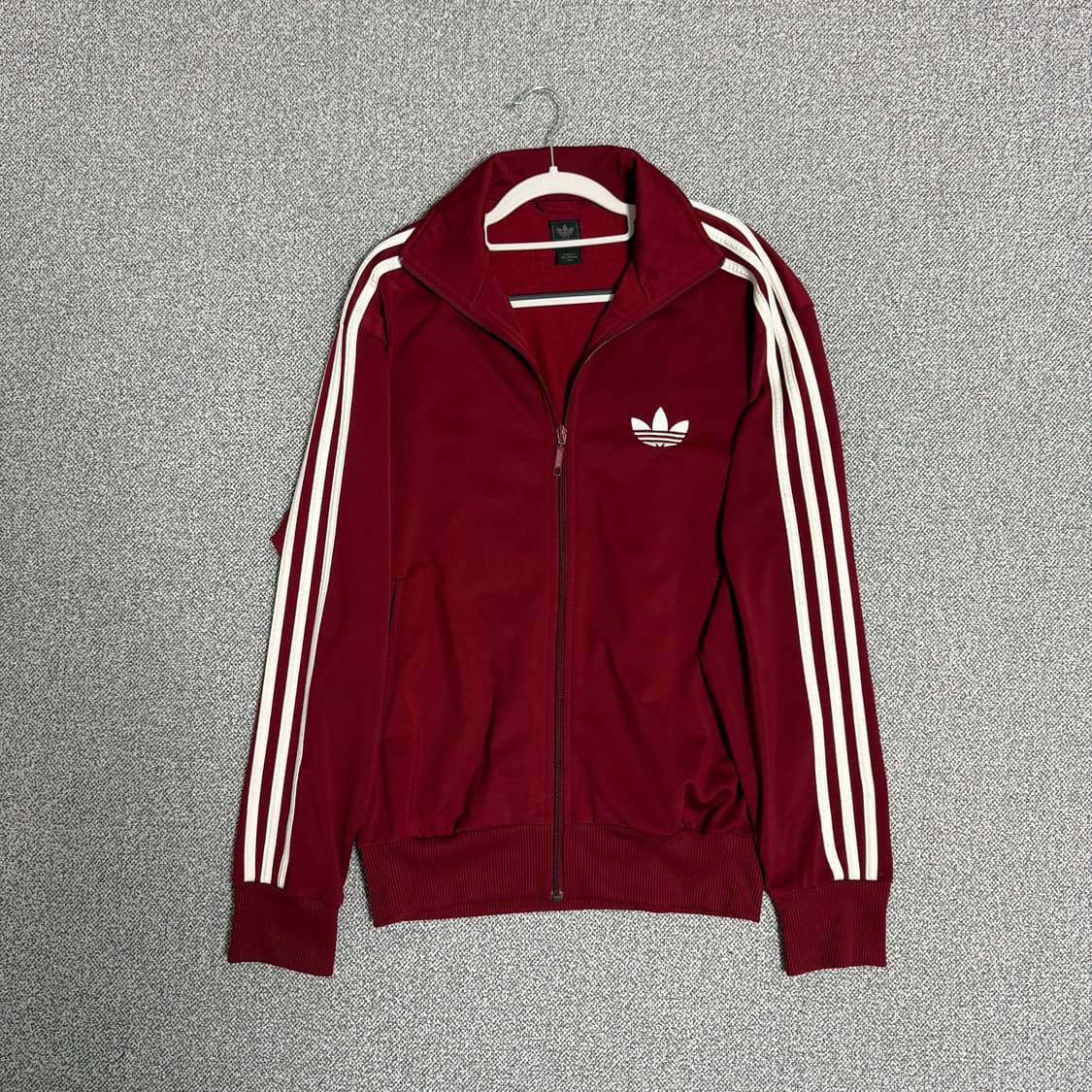 아디다스 파이어버드 져지 버건디 화이트 100 트랙탑 상품이미지1