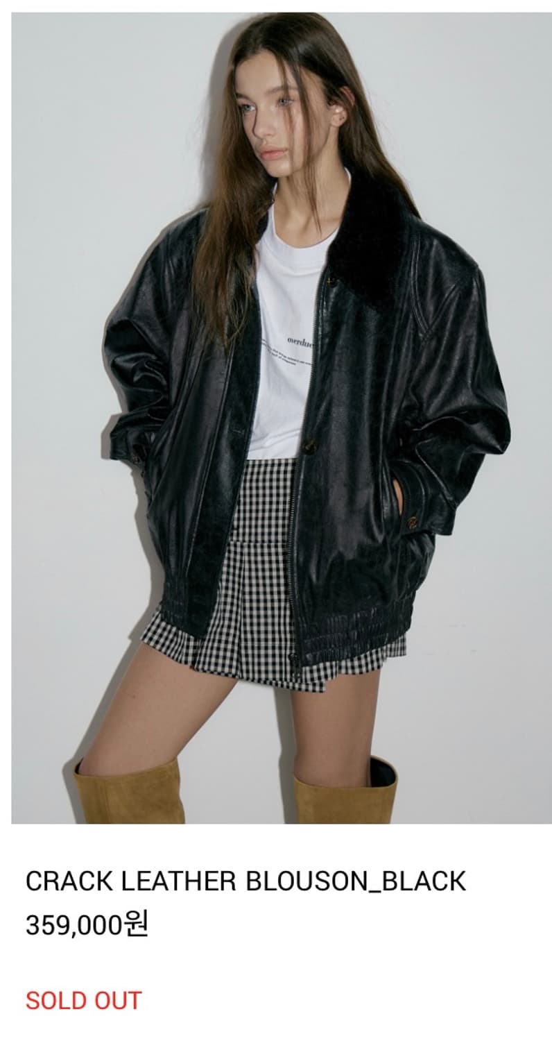 오버듀플레어 CRACK LEATHER BLOUSON_BLACK 상품이미지1