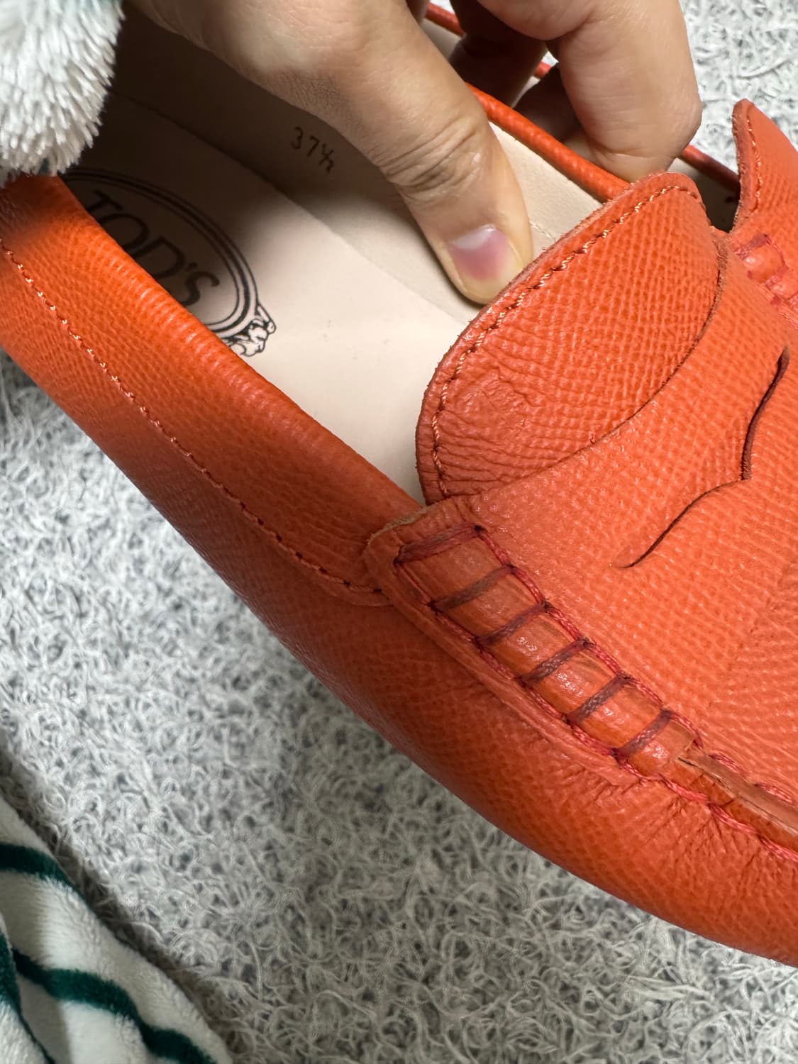 TOD'S 토즈 여성 드라이빙슈즈 로퍼 오렌지 37.5(245)사이즈 상품이미지8