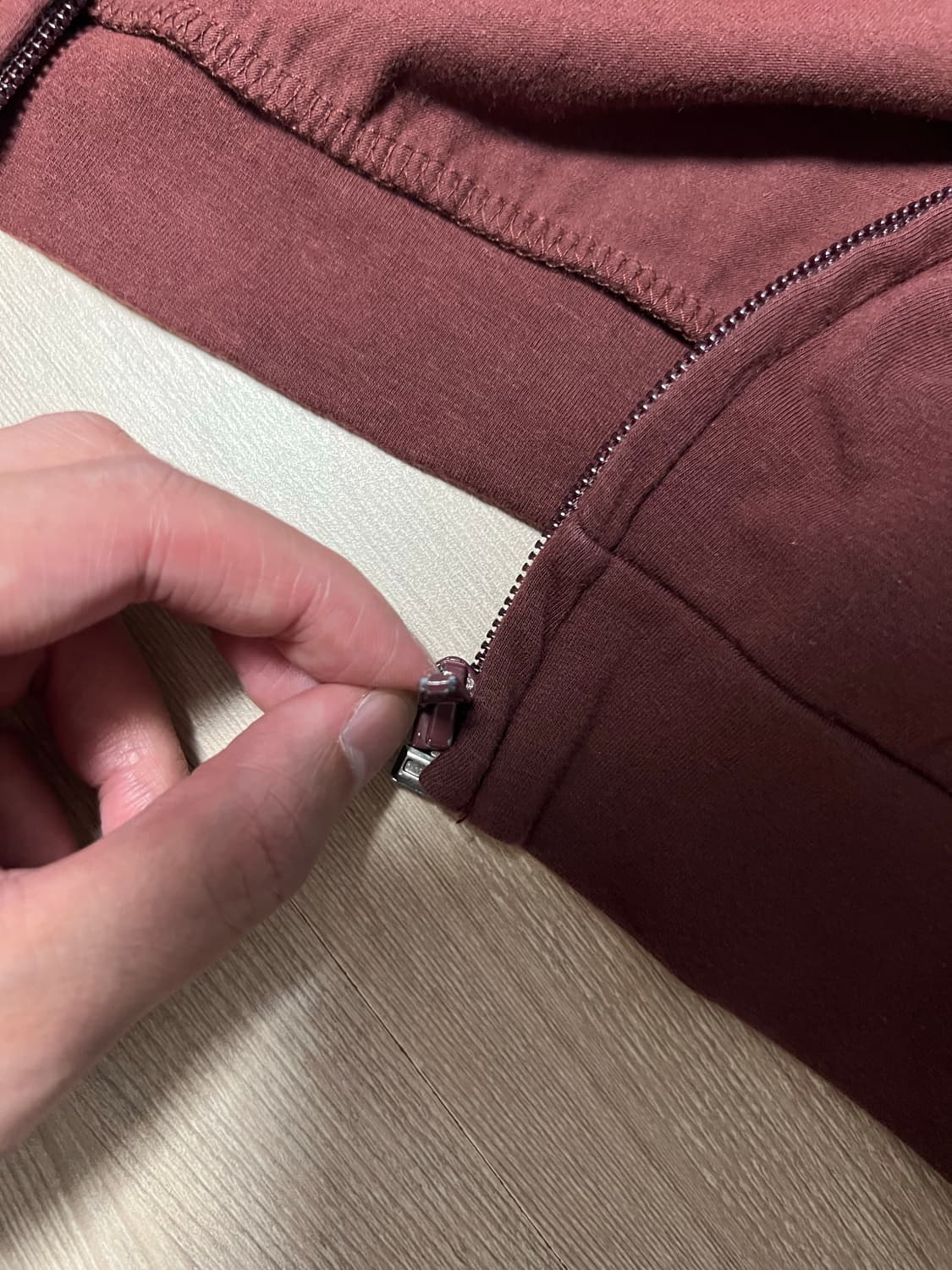 [4] 머듈 라운지 후드 집업 버건디 상품이미지6