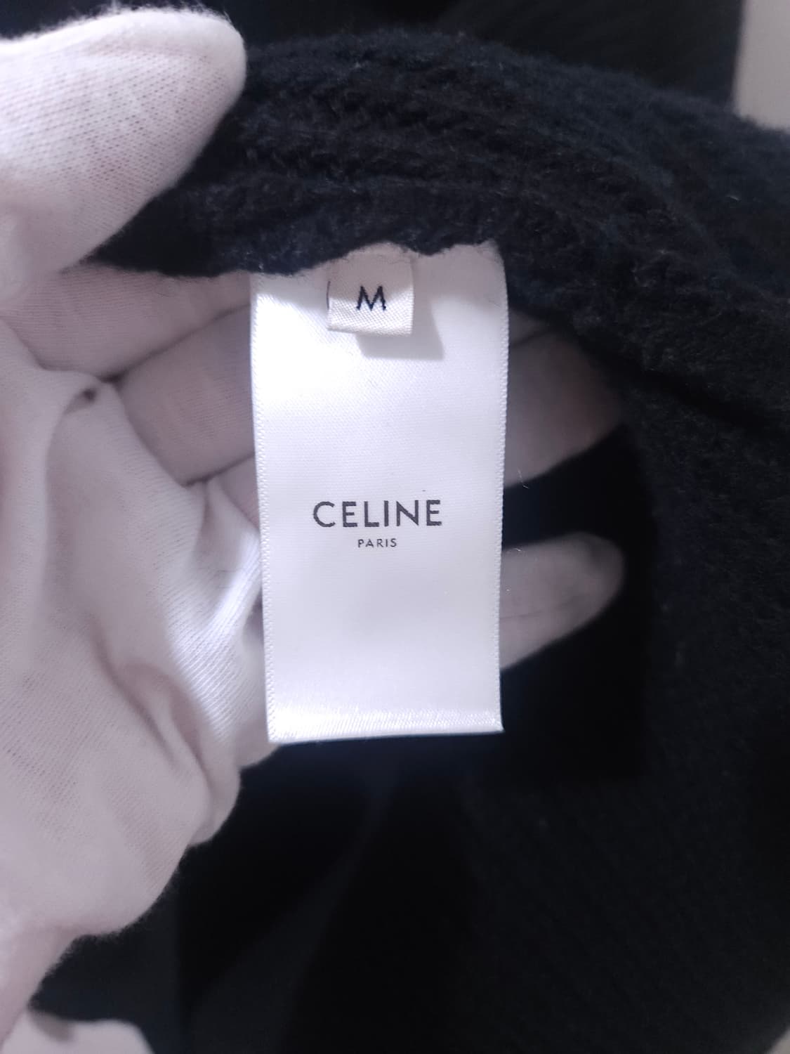 셀린느 리브드 울 니트 후드 M Size 상품이미지5