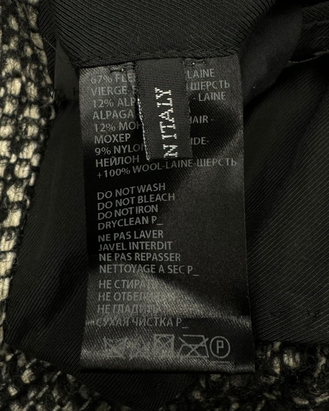 하이더 아커만 16AW 블랙 & 화이트 울 체크 코트 상품이미지9