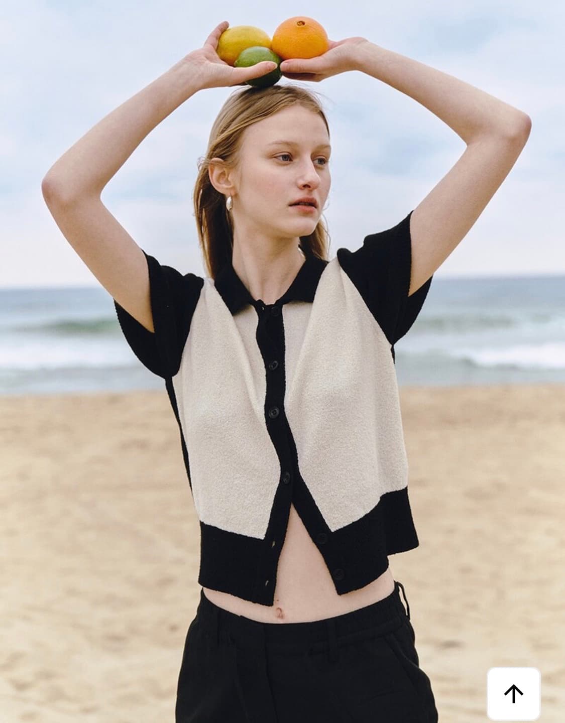 던스트 우먼 open collar summer boucle knit 니트 상품이미지7