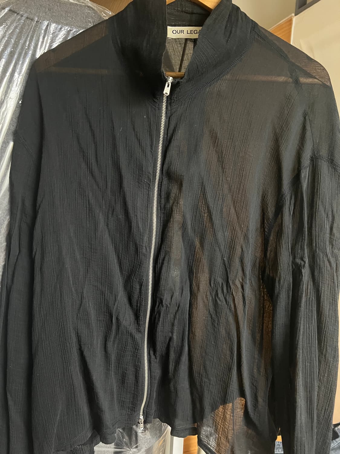 아워레가시 슈렁큰 풀집 폴로 레이온 집업 50 상품이미지1