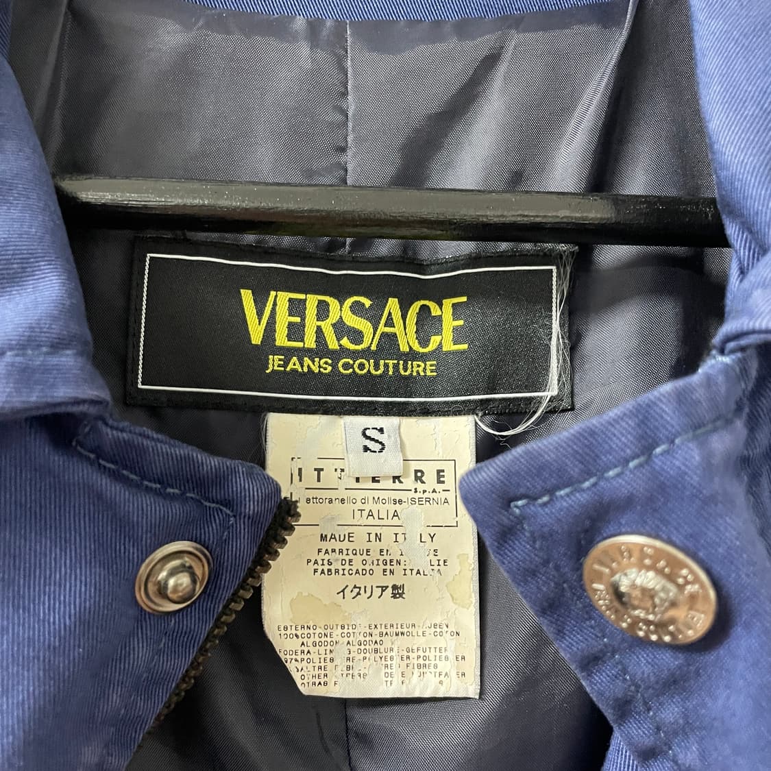 베르사체 블루 코트 S 상품이미지5