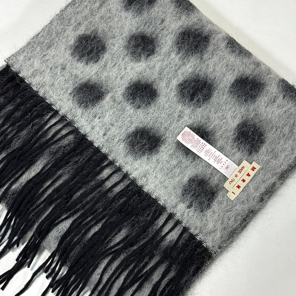 마르니 2023 폴카 도트 로고 머플러 상품이미지3