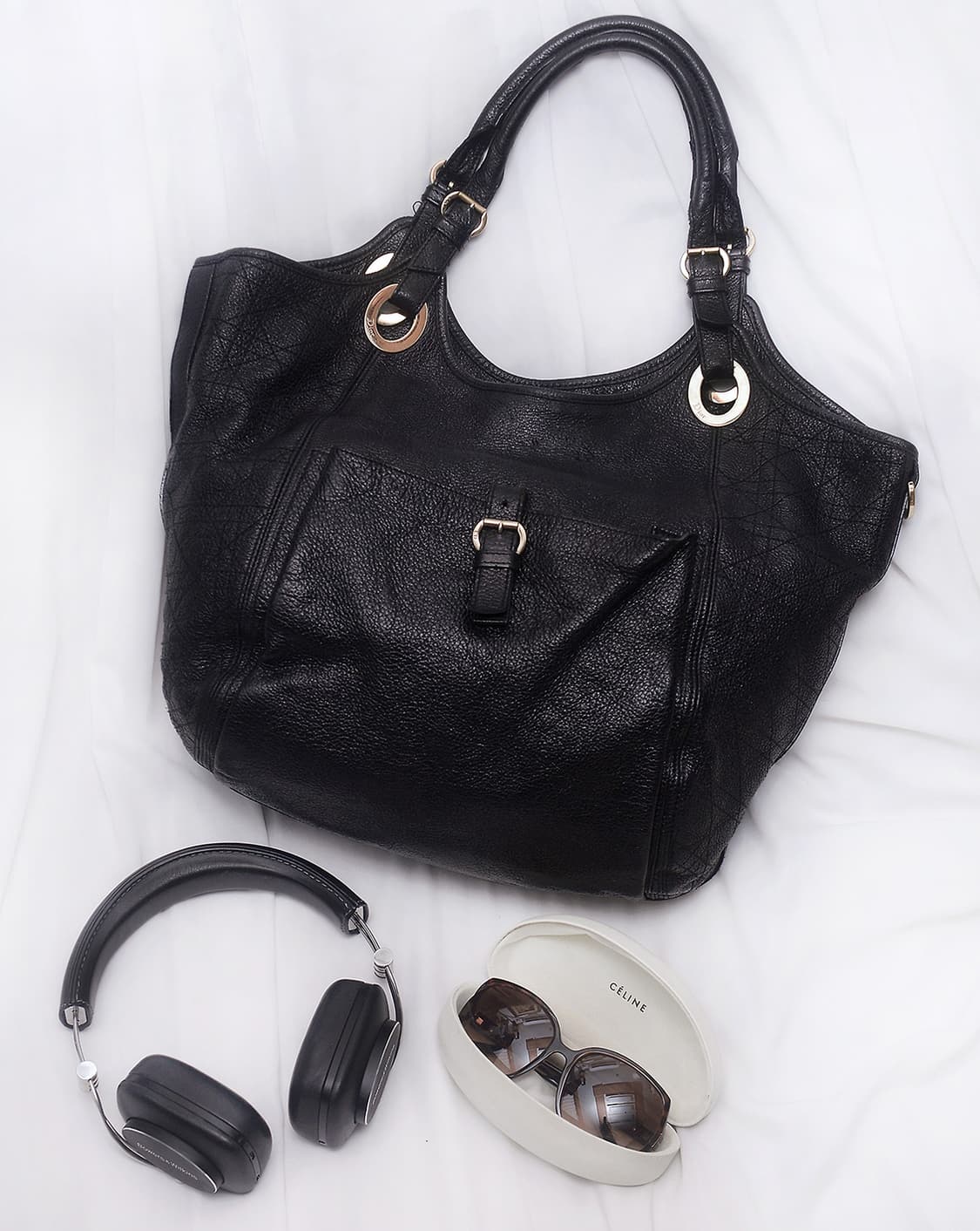 디올 (Dior) 블랙 까나쥬 디어스킨 빅토트.숄더백 상품이미지2