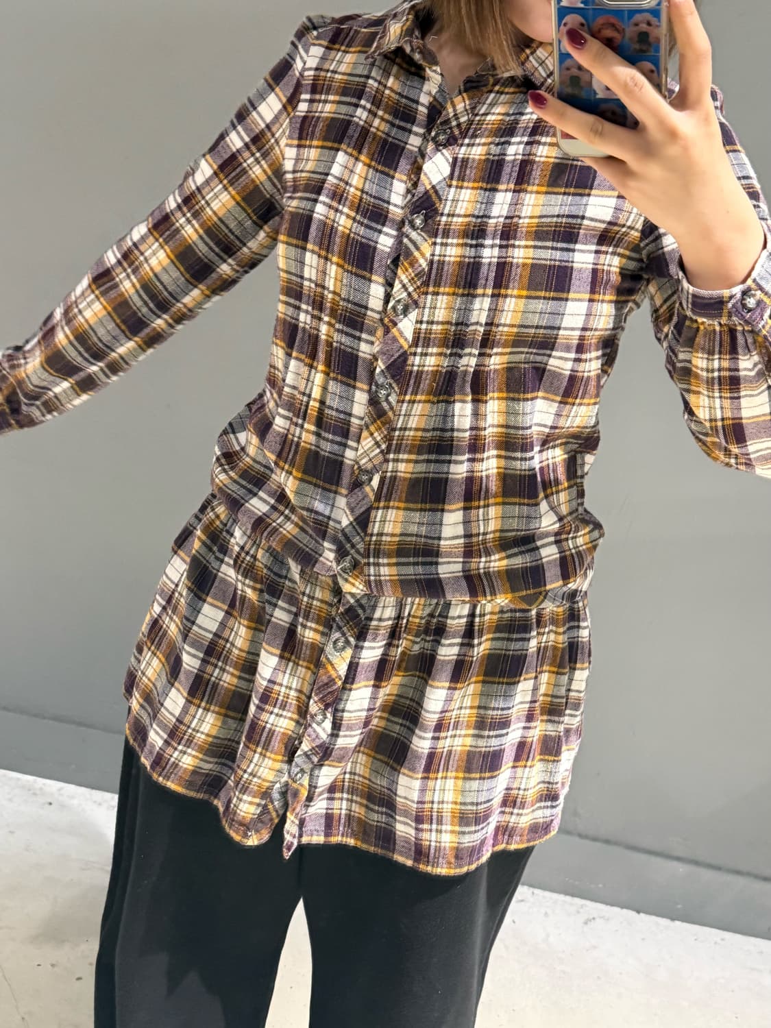 kawaii check pattern one-piece 상품이미지3