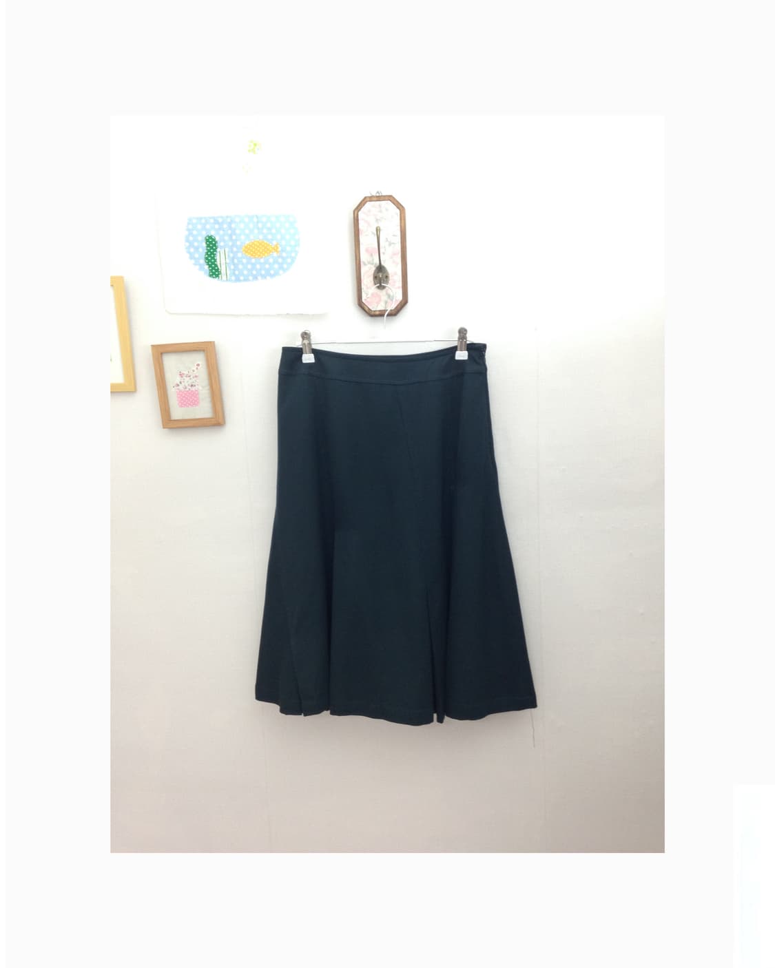 다크그린 미디 스커트 상품이미지1