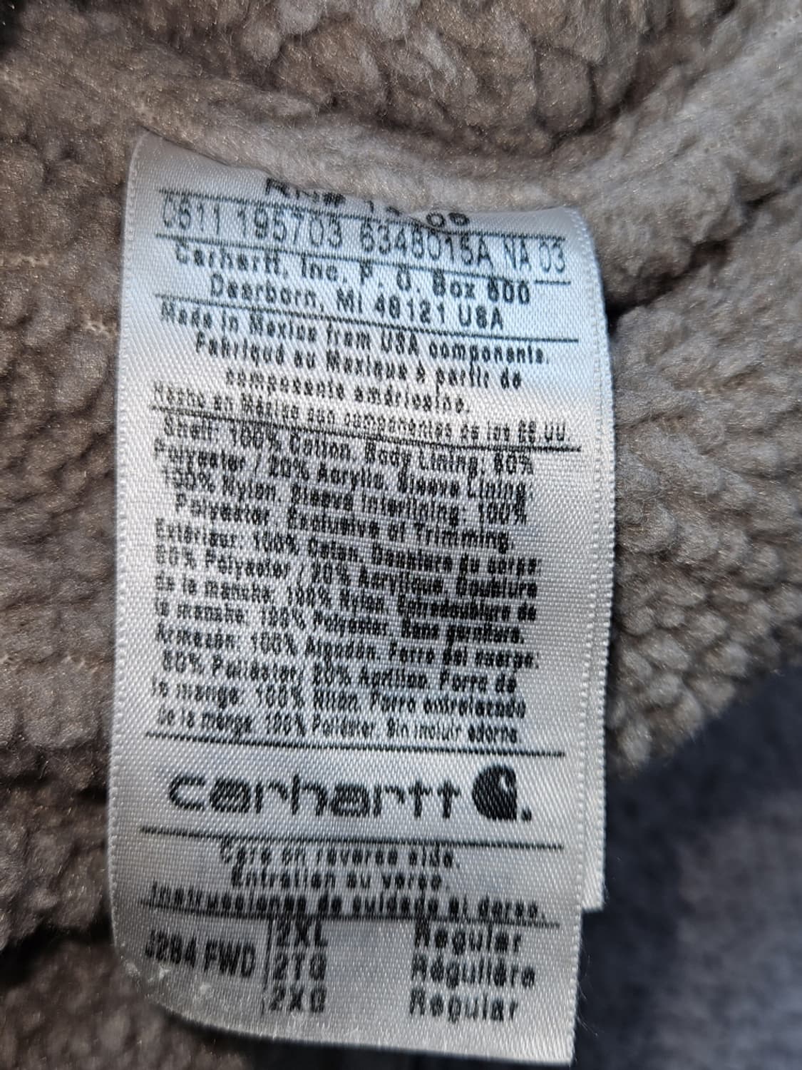 칼하트 후드 워크자켓 ( 2XL ) / 9726 상품이미지9