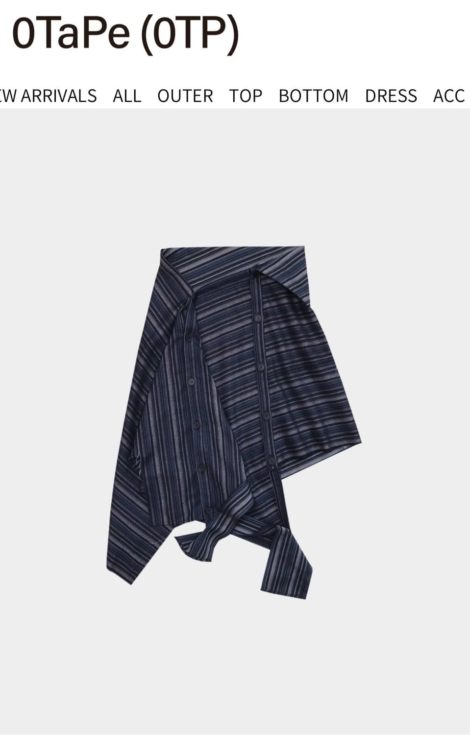 공테잎 0tape BUTTON WRAP SKIRT 상품이미지1