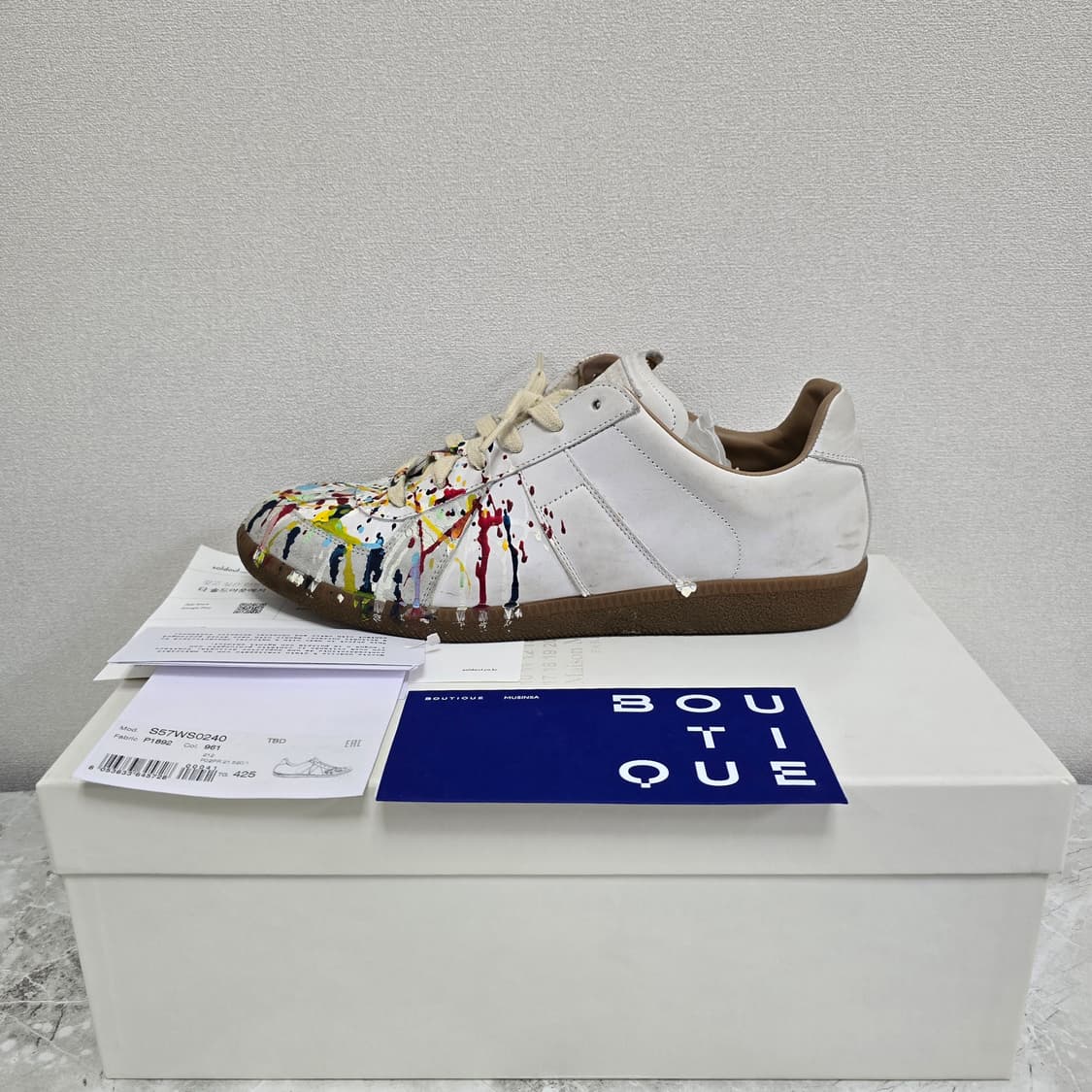 메종 마르지엘라 독일군 페인팅 스니커즈 신발 42.5사이즈 판매 상품이미지1