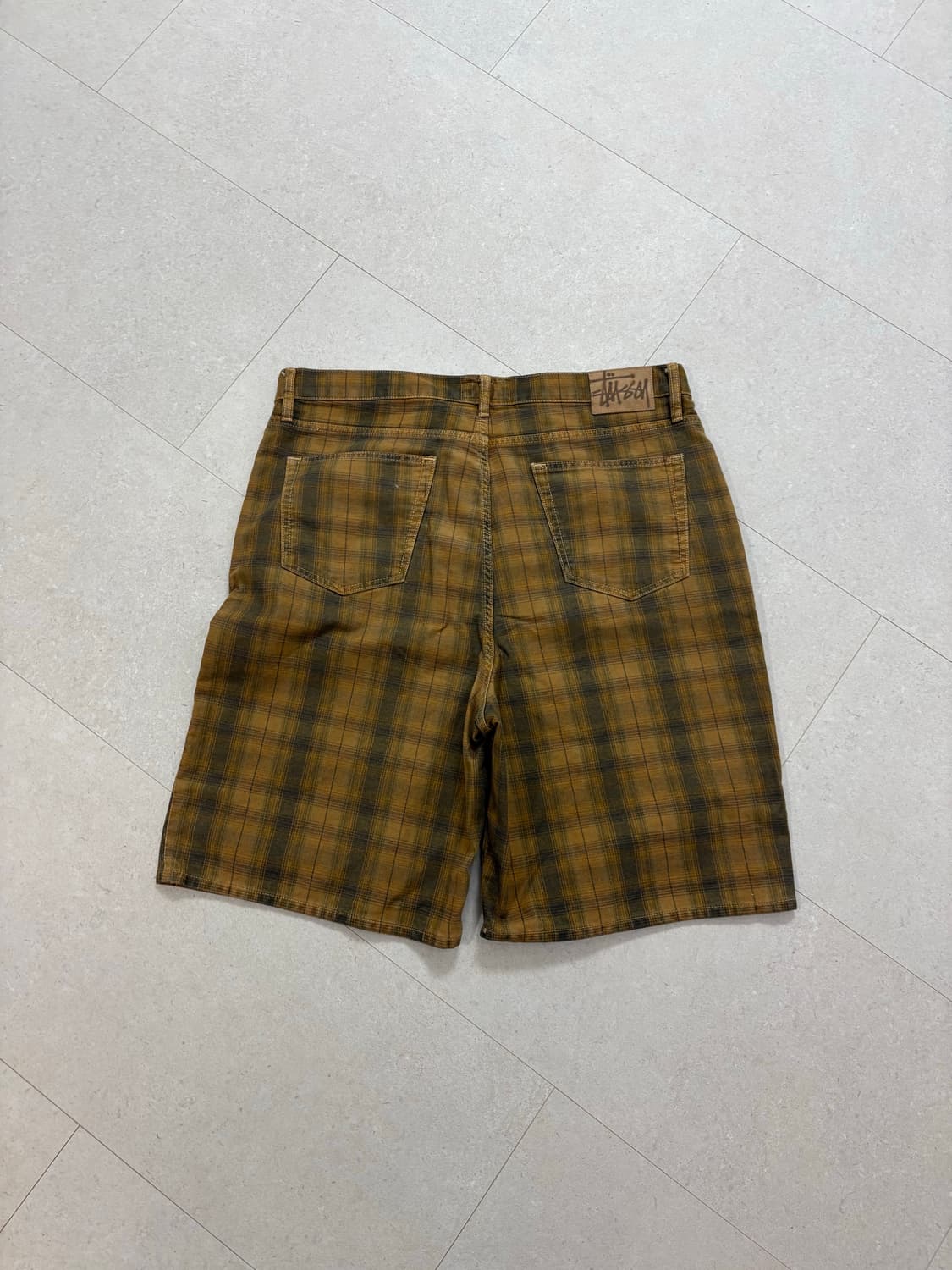 스투시 빅 올 체크 캔버스 쇼츠 36 상품이미지4