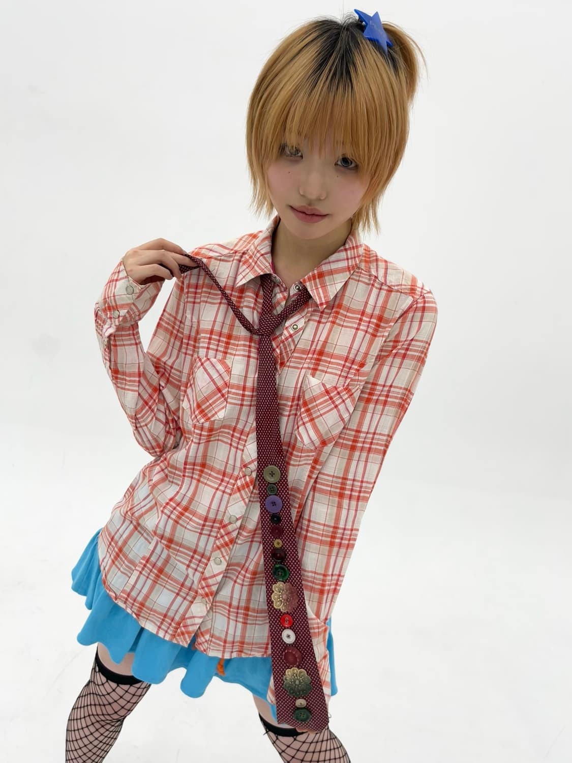 vintage star hair clips + shirt set 상품이미지3