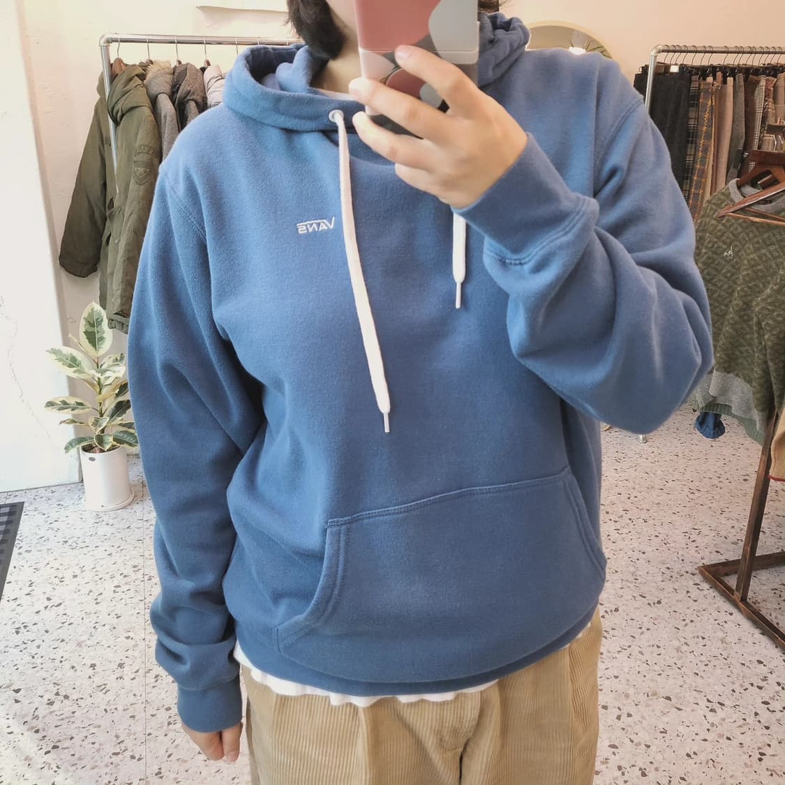 Vans 스모크블루 기모 후드티 상품이미지9