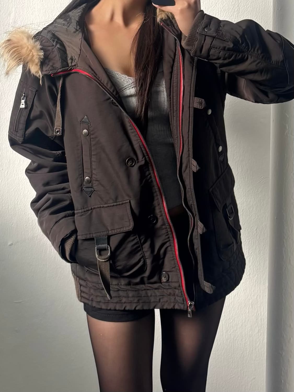 Vintage A6 Fur-Trim Hood Jacket 상품이미지6