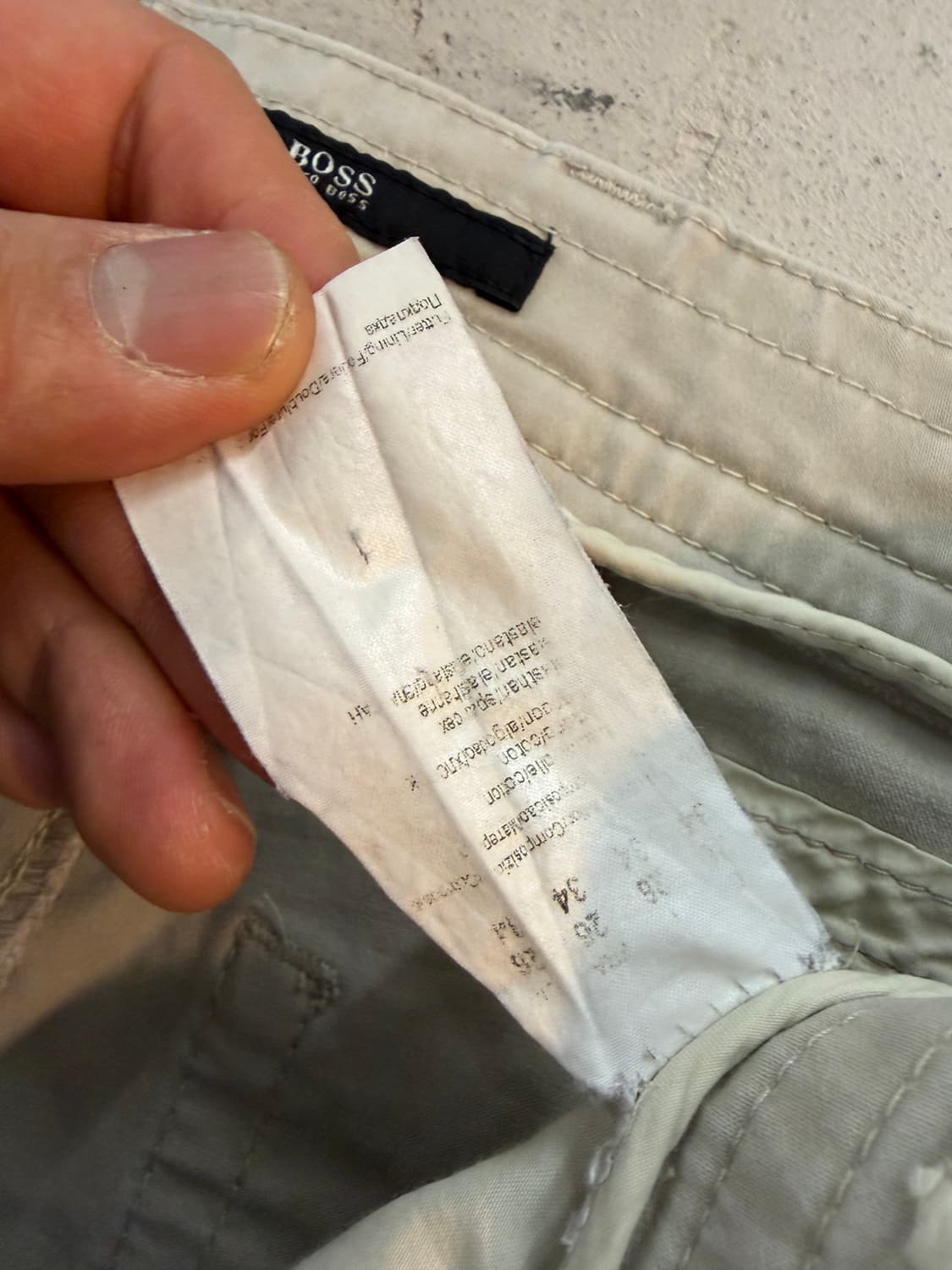 HUGO BOSS 여성 베이지 면바지 28 상품이미지5