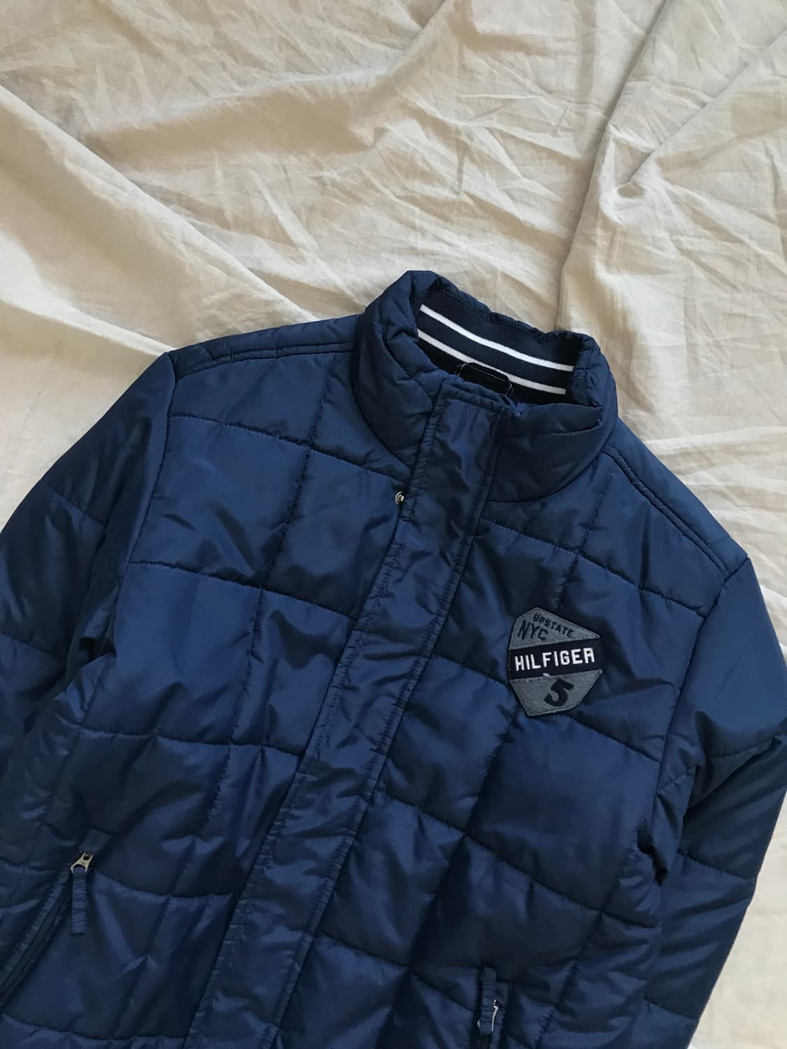 타미힐피거 자수 패치로고 네이비 숏패딩 상품이미지6