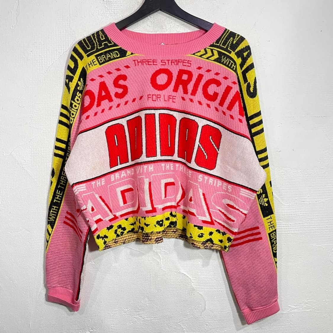 아디다스 y2k 빅로고 크롭 니트 상품이미지2