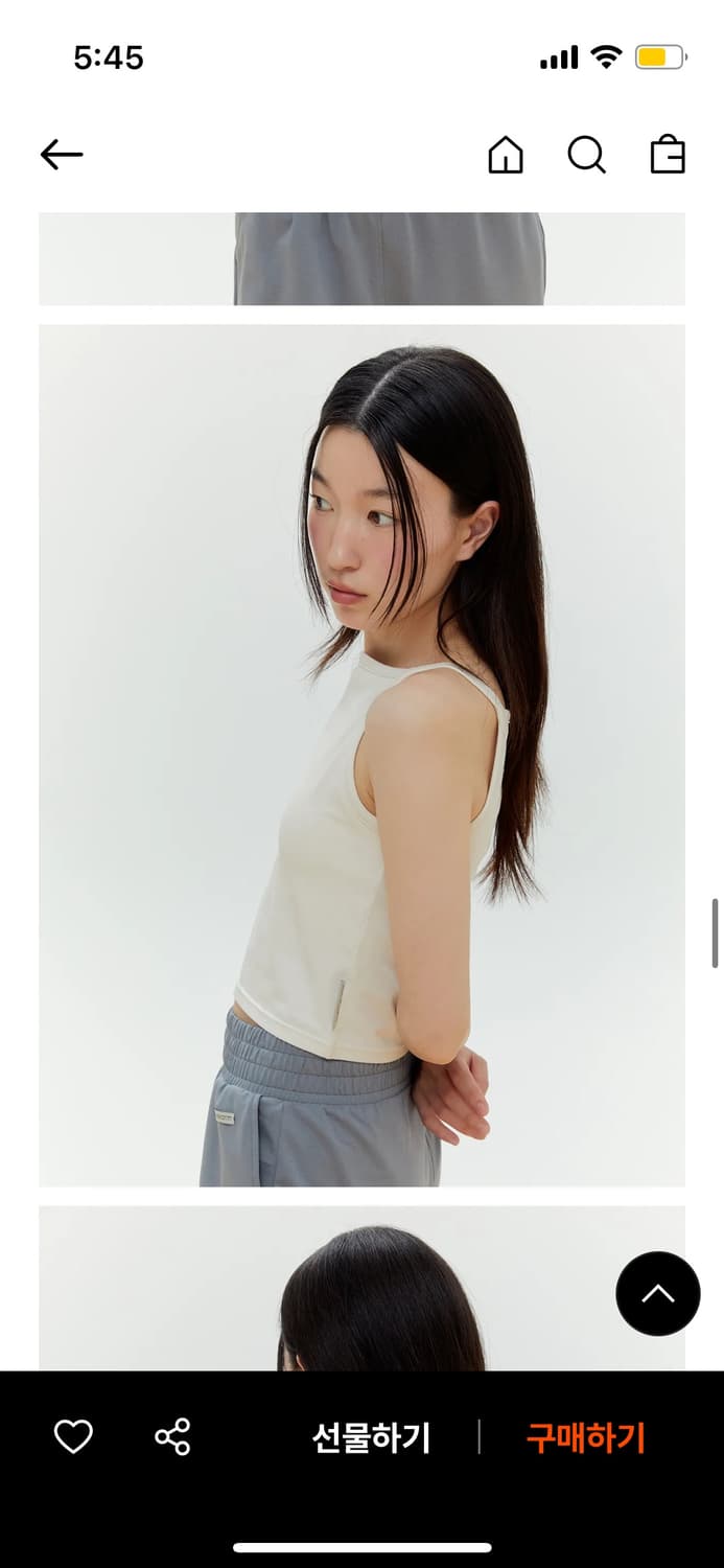 무브웜 Calm Tank Top 아이보리 S사이즈 상품이미지2