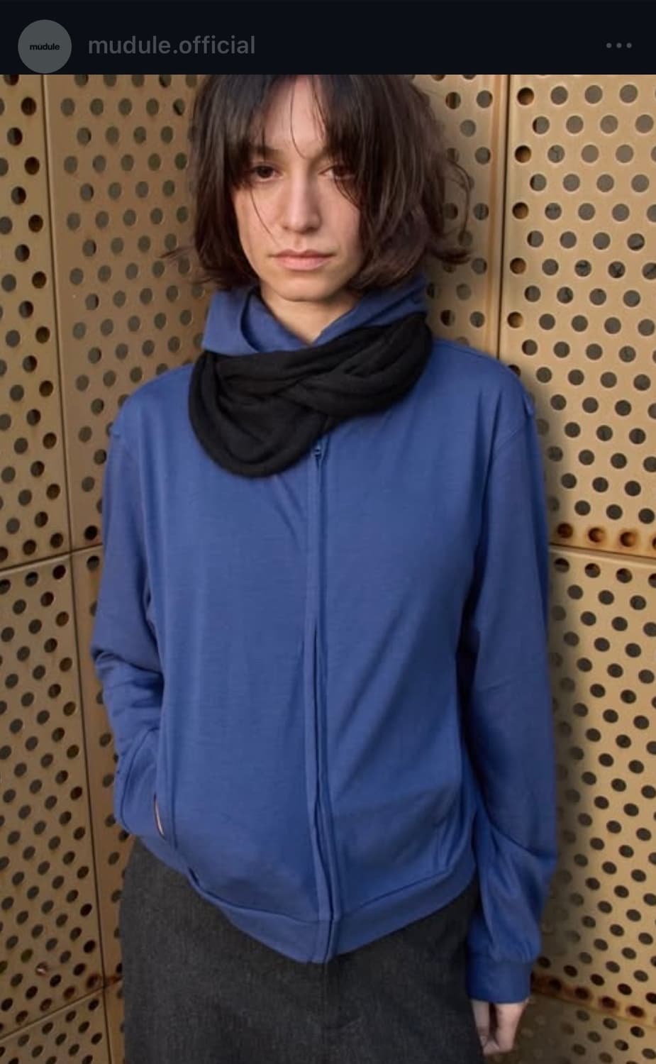 머듈 lounge hoodie zipup blue 2 상품이미지1