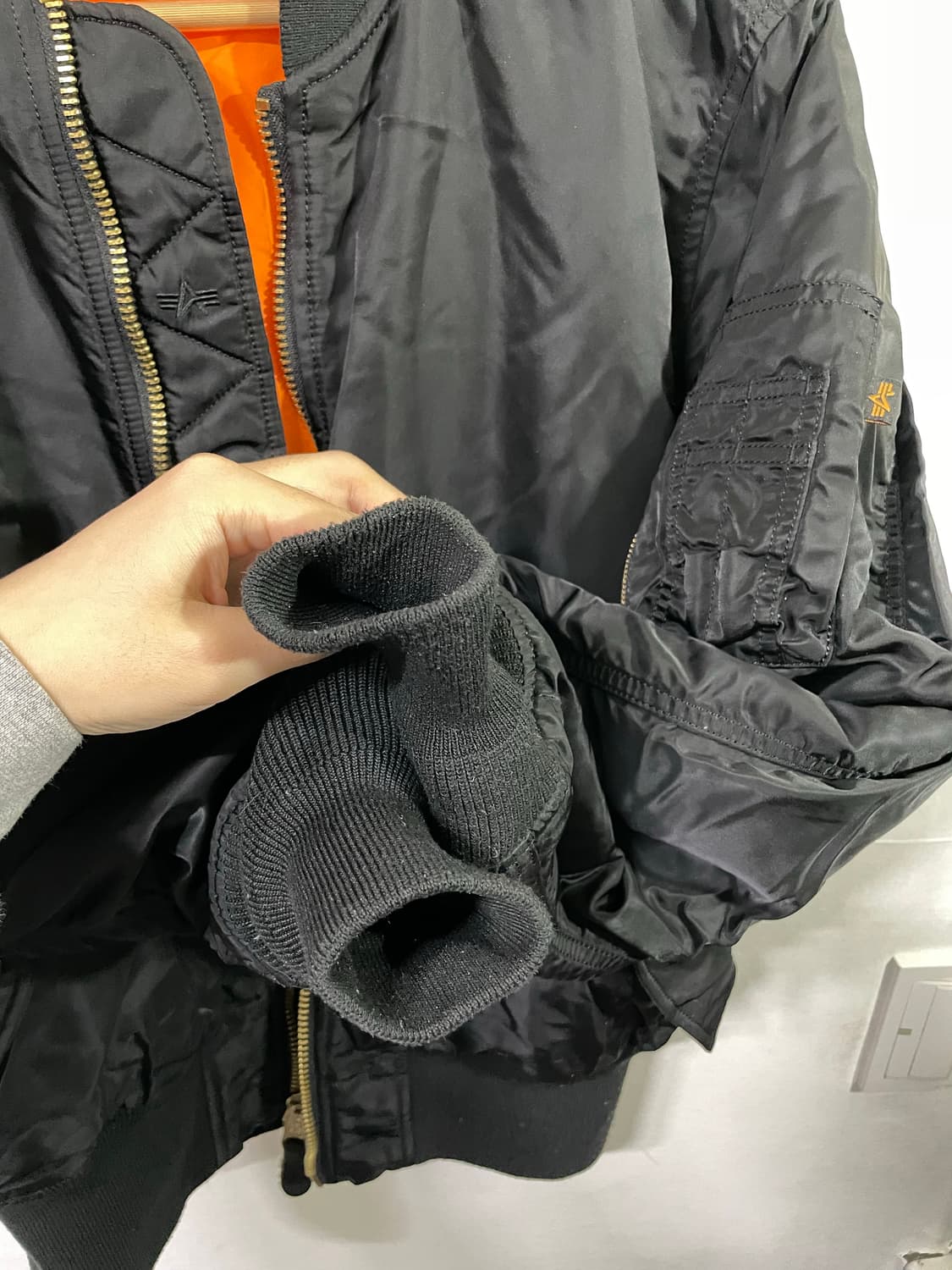 알파인더스트리 MA-1 블루종 봄버 자켓 100-105 상품이미지10