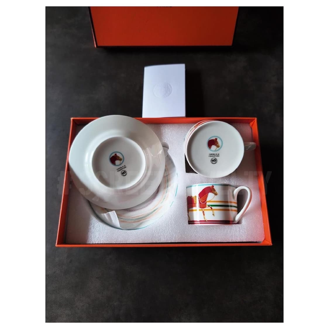 에르메스 2인조 찻잔세트 박스포장 선물세트 상품이미지8