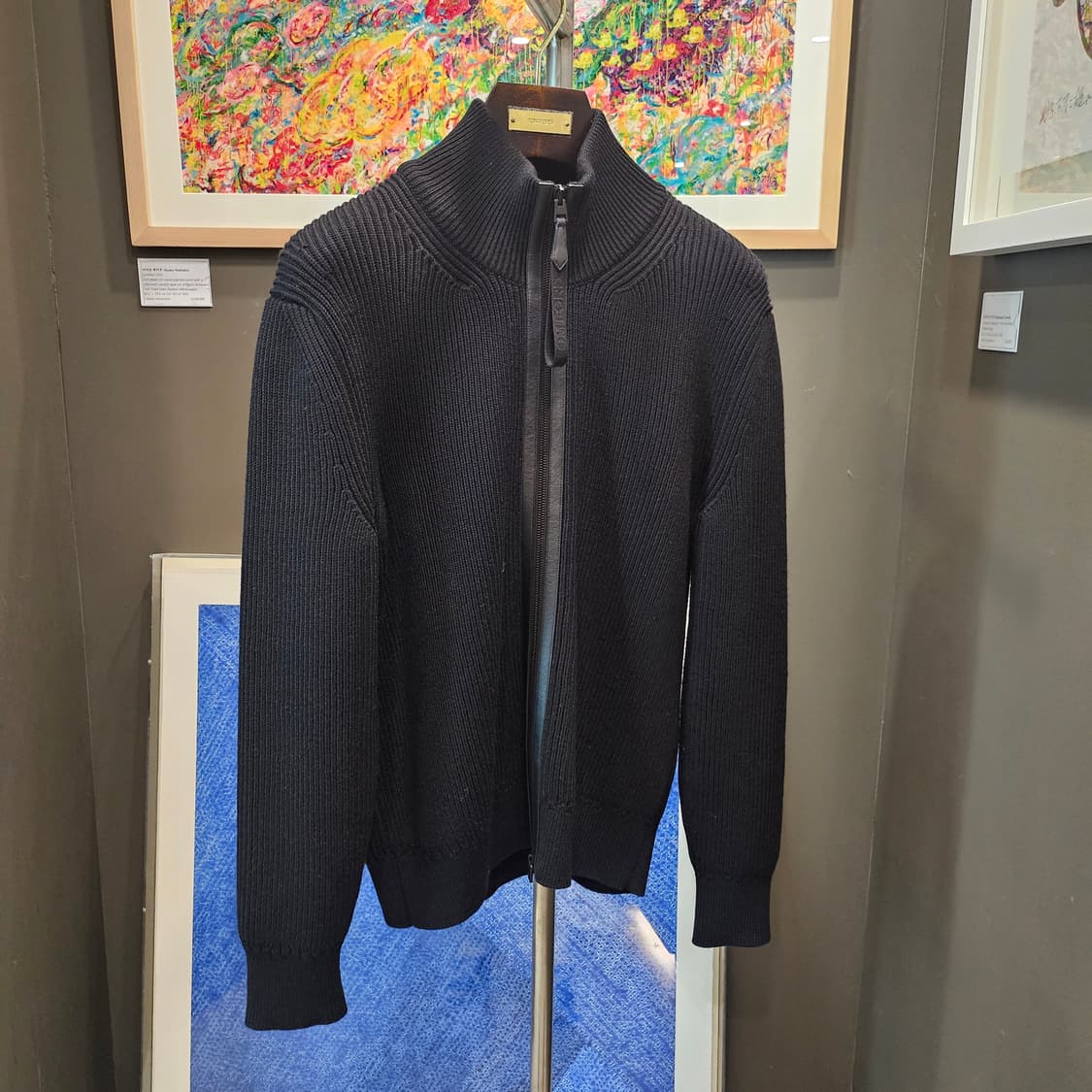 톰포드 헤비 캐시미어 혼방 레더트리밍 니트가디건 상품이미지2