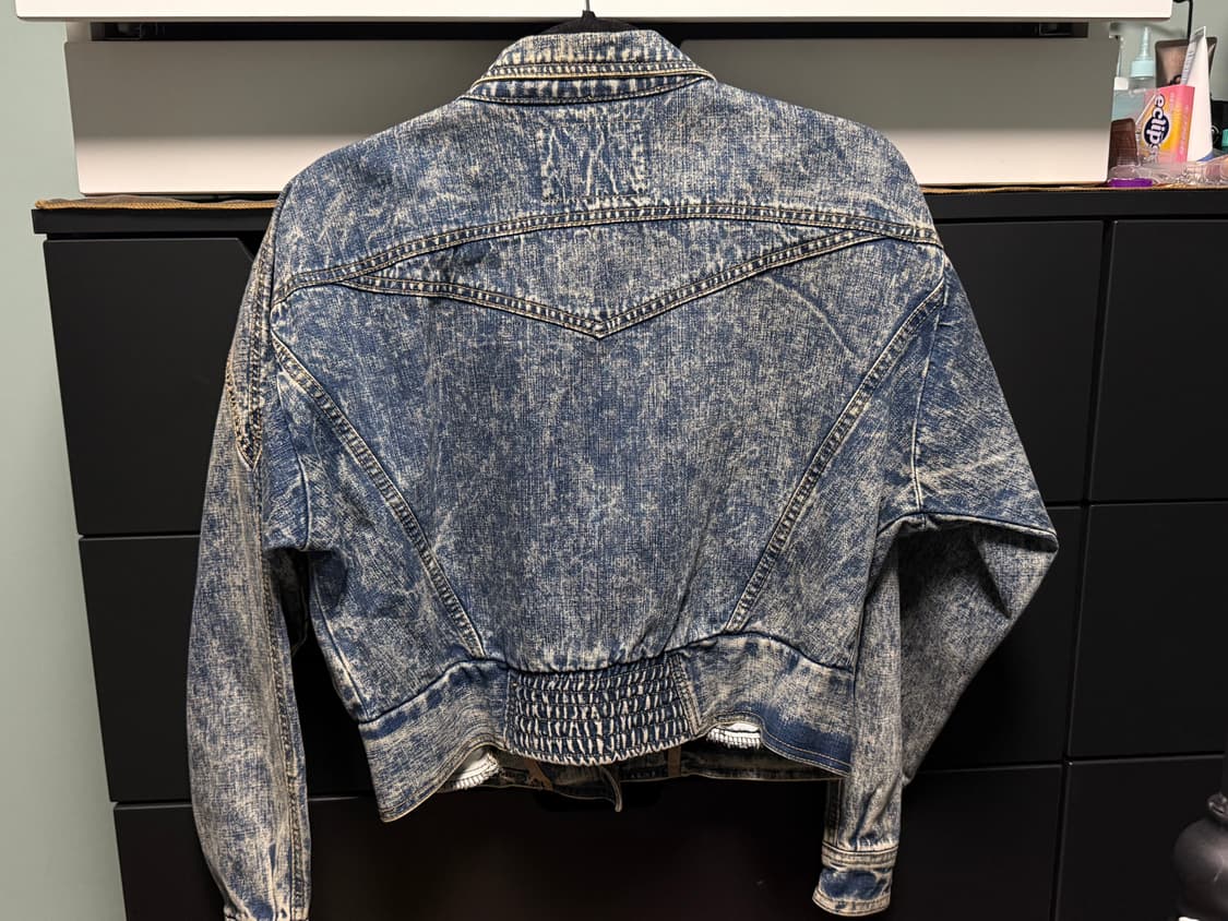 워싱 데님 라이더 자켓 상품이미지3