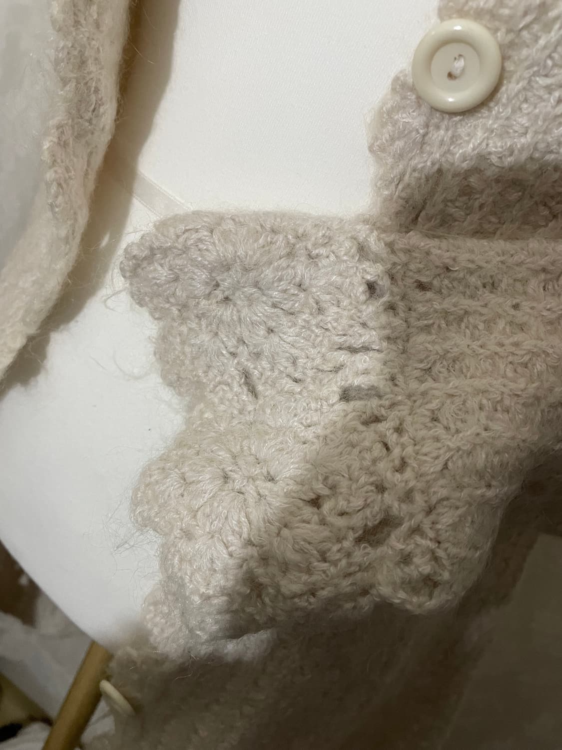 L'est rose 페미닌 퍼카라 니트 가디건 (울 혼방) 상품이미지3