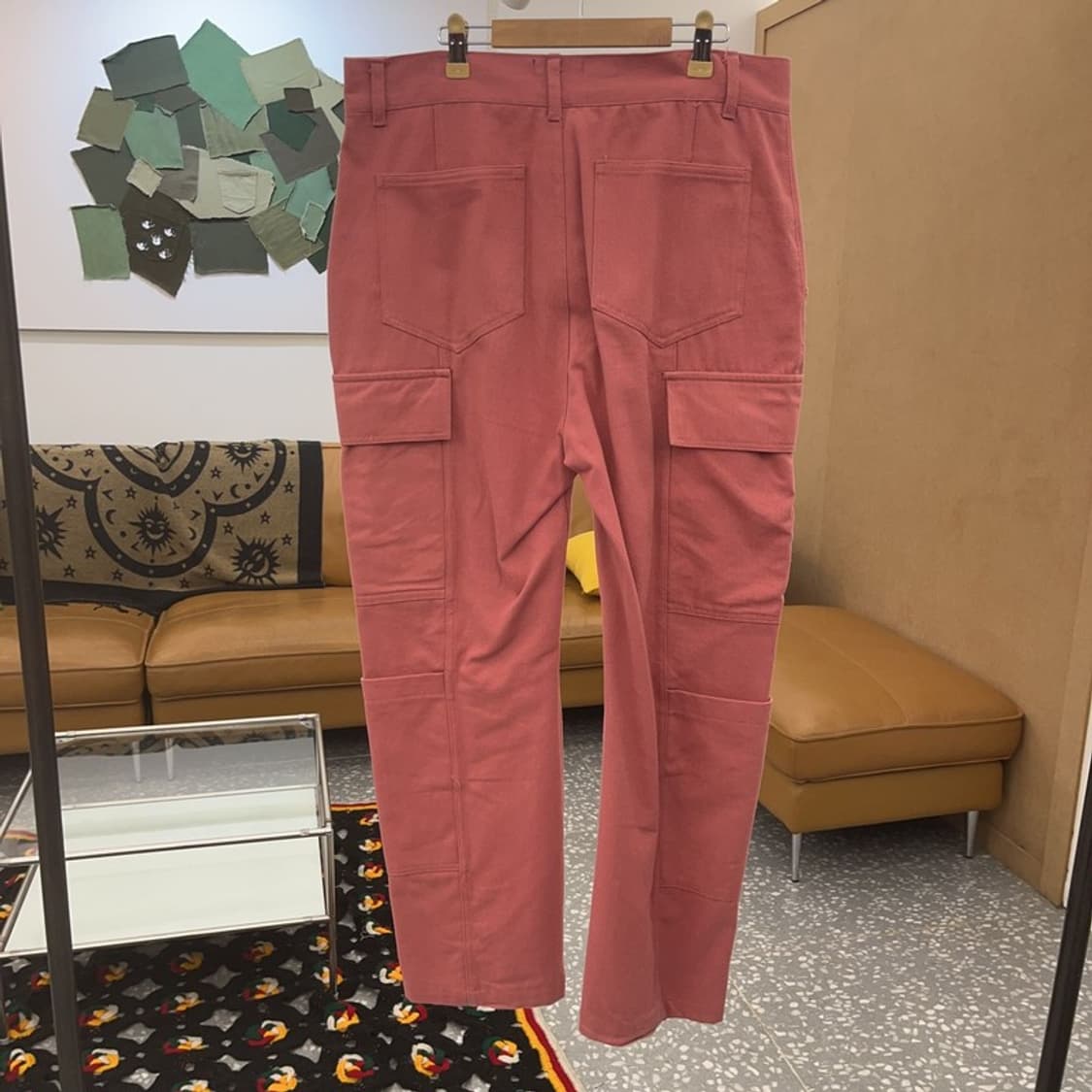 네스티킥 빈티지 스트릿 Y2K 핑크코랄 카고팬츠 L C08075 상품이미지4