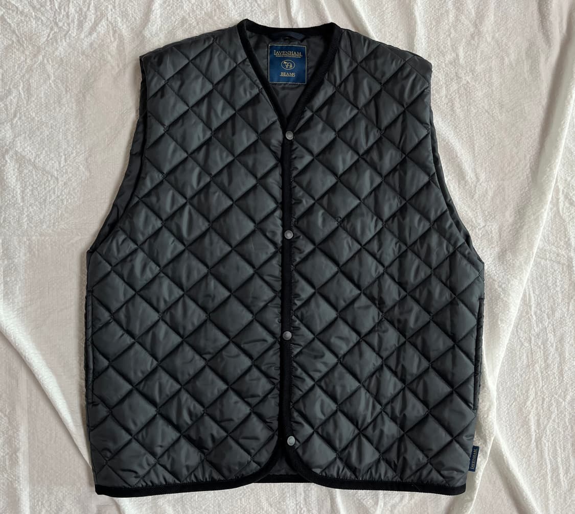 (L)빔즈 x 라벤햄 퀼팅 베스트 (블랙) 상품이미지2