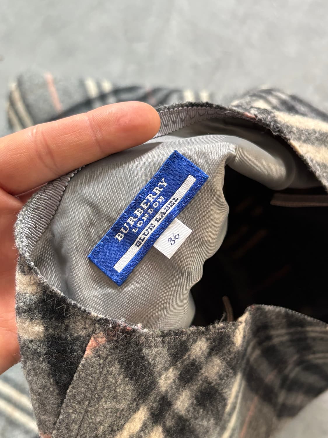 Burberry 버버리 블루라벨 그레이 체크 울 스커트 상품이미지2