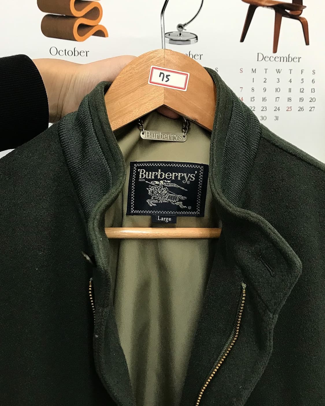 버버리 로고 울 헤링턴 자켓 상품이미지3