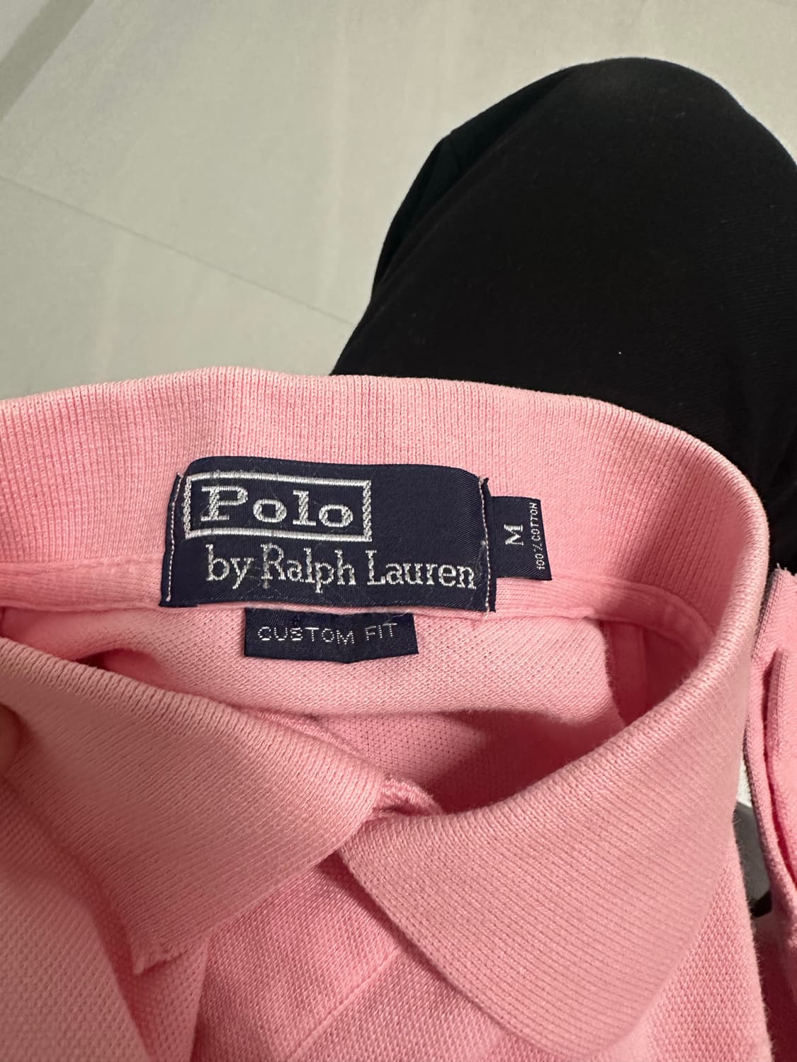 폴로 핑크색 빅포니 긴팔 카라티 상품이미지4