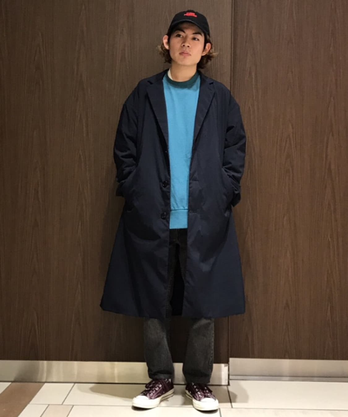 빔즈 안솜 패딩 오버 코트 블랙 M 상품이미지8