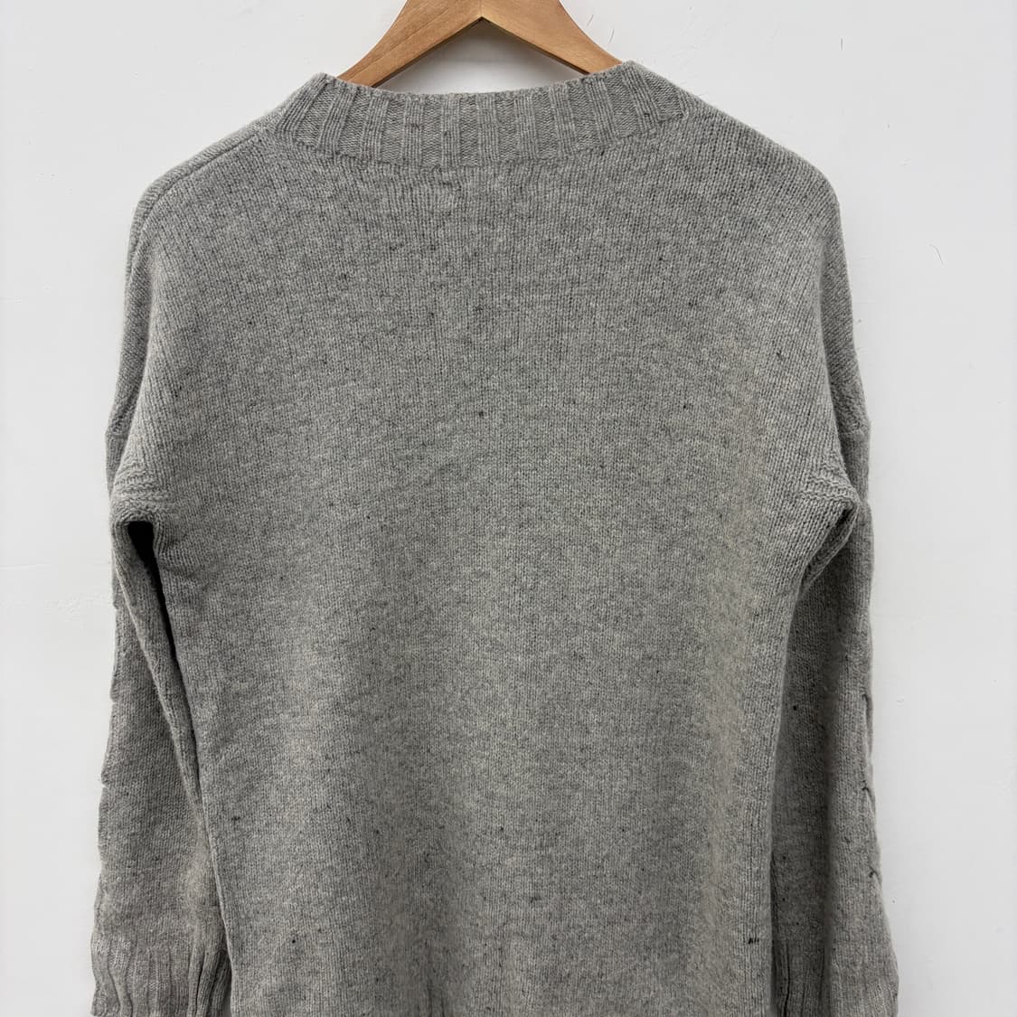 Barbour 케이블 니트 스웨터 그레이 여성 L 상품이미지7