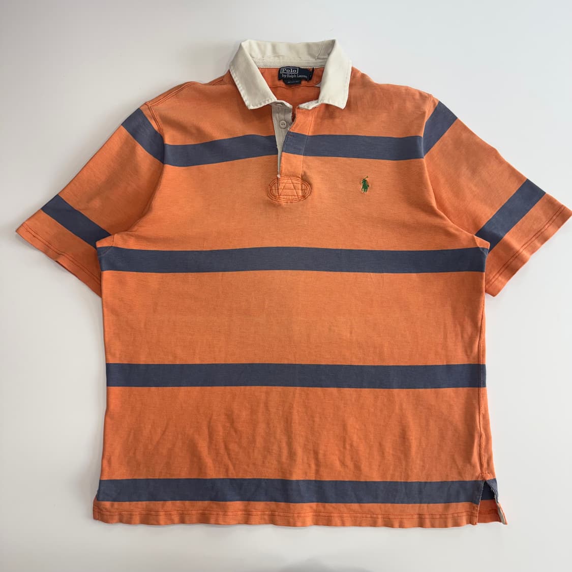Polo 폴로 그린포니 블루 오렌지 스트라이브 카라 반팔 상품이미지3