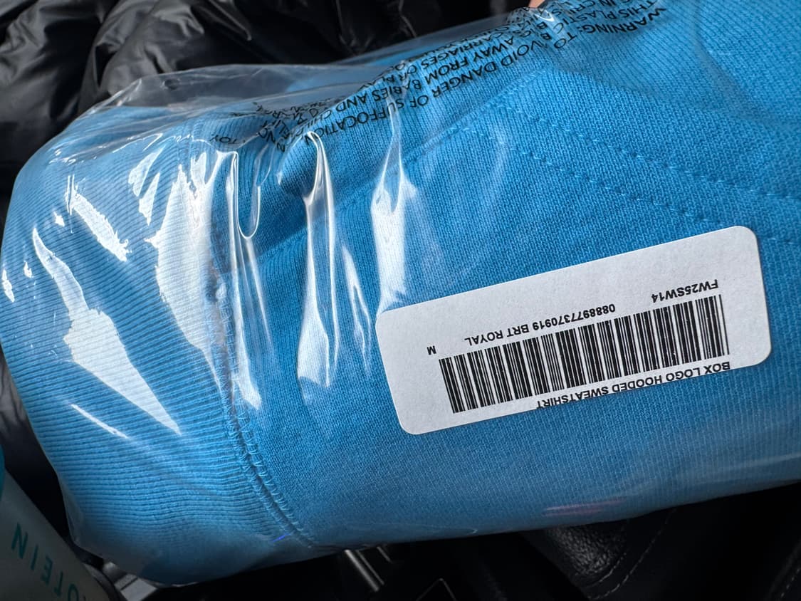 슈프림 박스 로고 후드티 시안 25FW 새상품 판매해요 상품이미지3