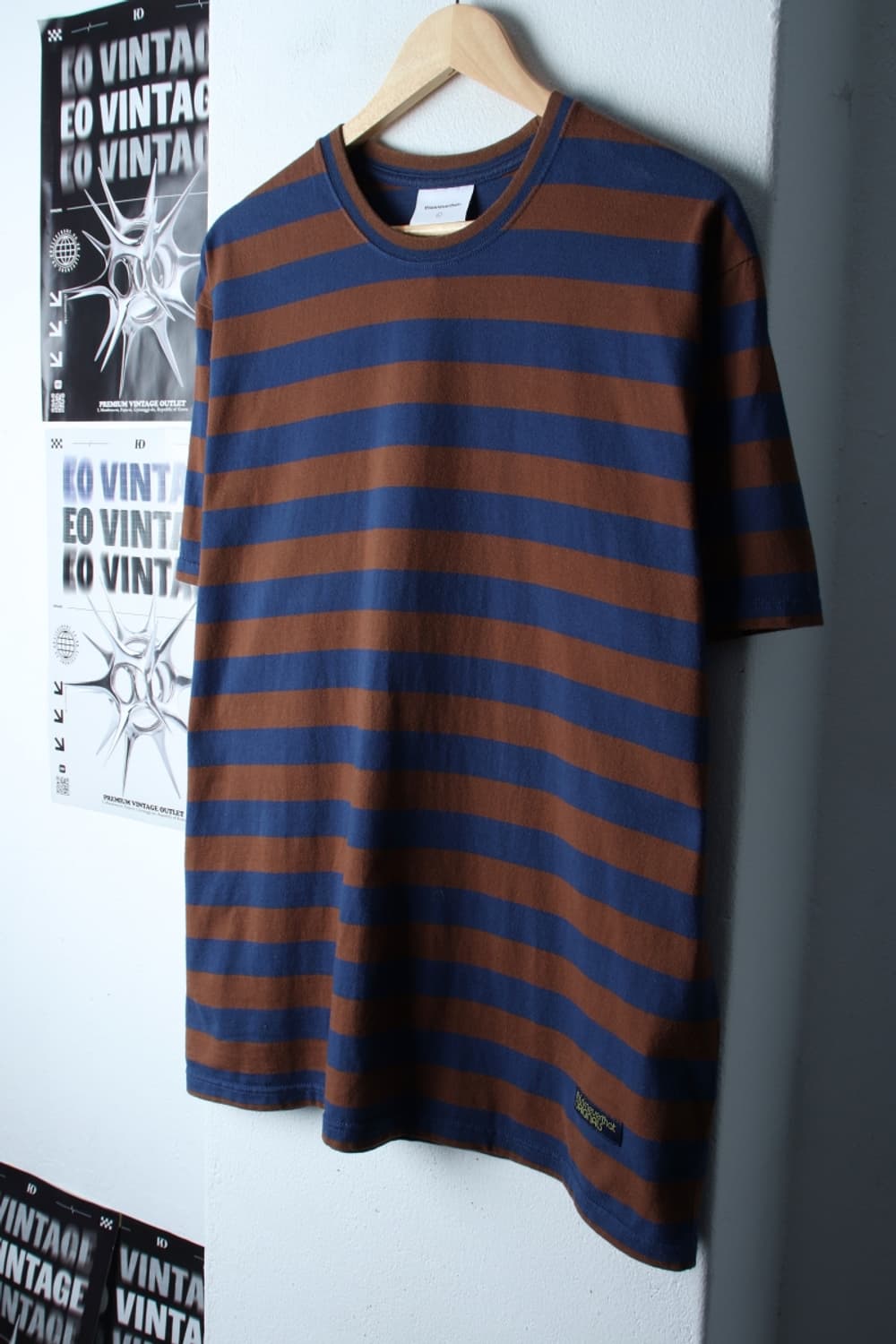 (L-XL) 디스이즈네버댓 반팔 티셔츠 스트라이프 브라운-H30901 상품이미지1