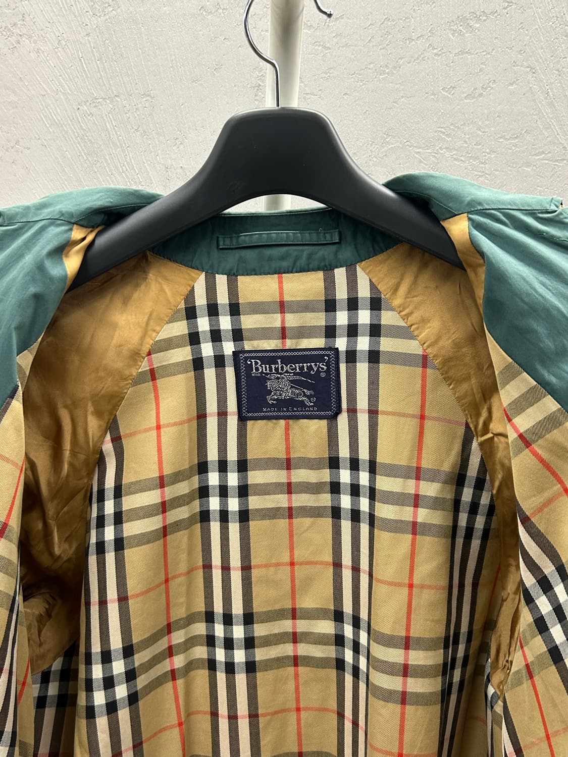 버버리 코튼 롱 코트 에메랄드 그린 상품이미지5