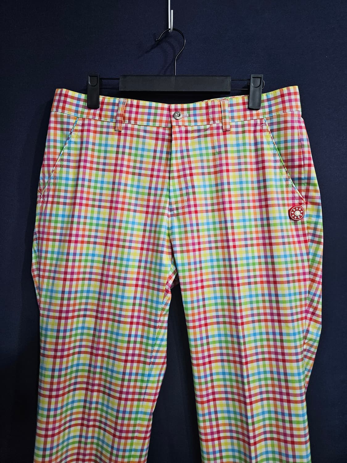 먼싱웨어 스트라이프 체크 남성 슬림핏 허리 32 골프바지  상품이미지7