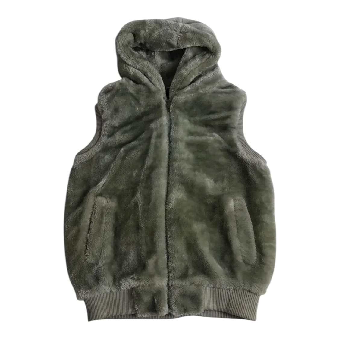 후드 퍼 조끼 상품이미지1