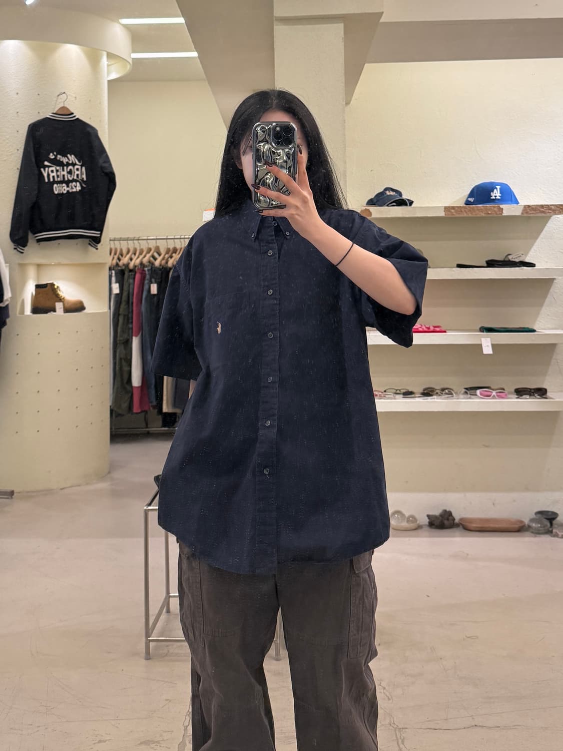 폴로랄프로렌 클래식핏 반팔 셔츠 네이비 U1299 상품이미지1