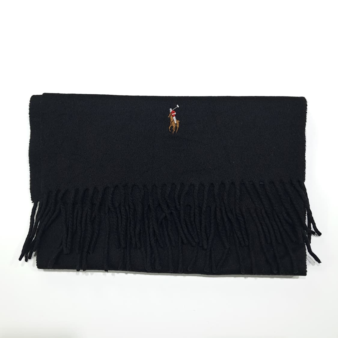 MX336 폴로 랄프로렌 블랙 램스울 캐시미어 목도리 머플러 상품이미지7