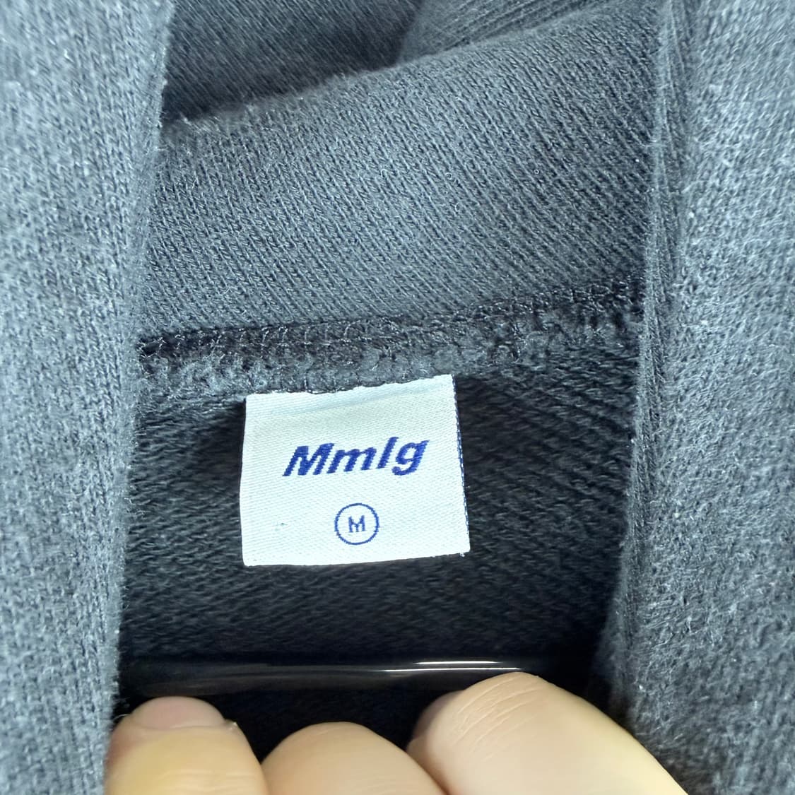 (M) Mmlg 로고 프린팅 후드 티 블랙 상품이미지3